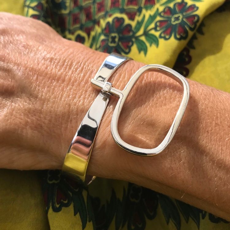 Silver bangle bracelet LOOP