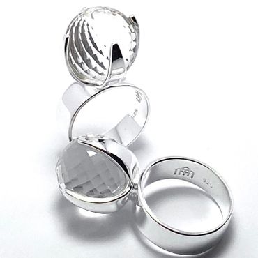 Ring CLAW med Bergskristall