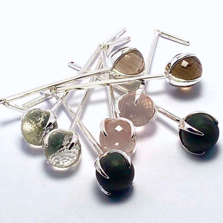 Pendant CLAW with Smokey Quartz