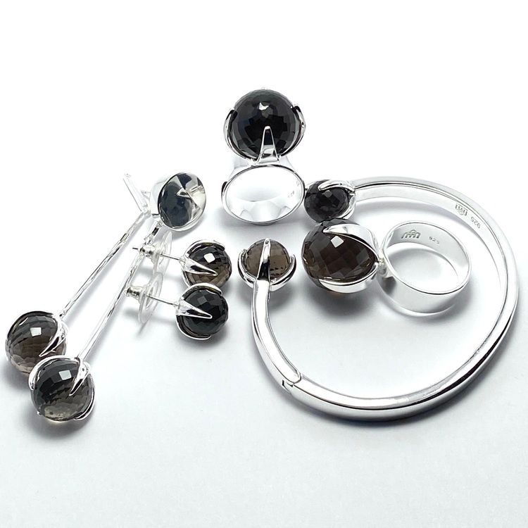 Pendant CLAW with Smokey Quartz