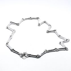 Silver necklace BONE