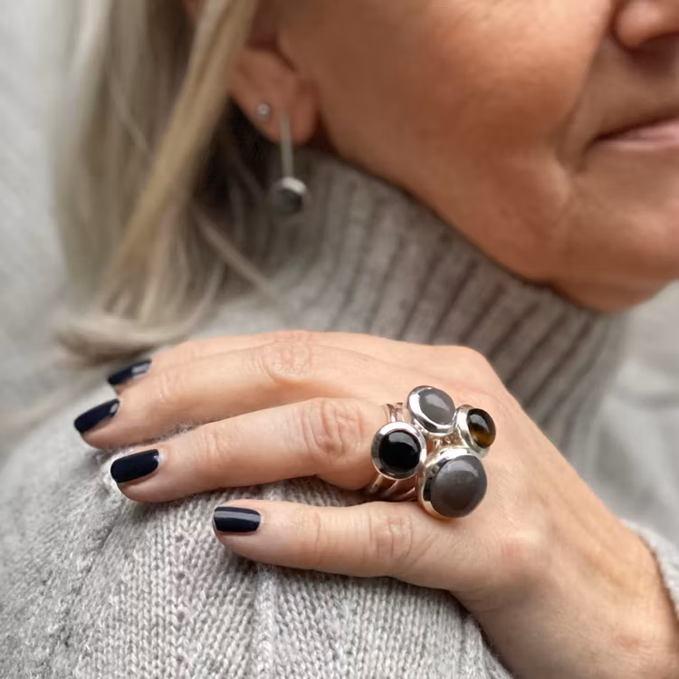 Ring HOLI Big black Onyx