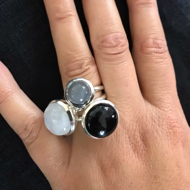 Ring HOLI Big black Onyx