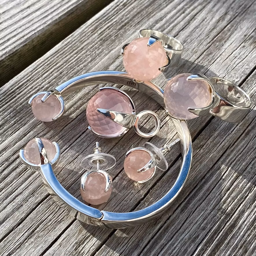 Armband CLAW med Rosenkvarts