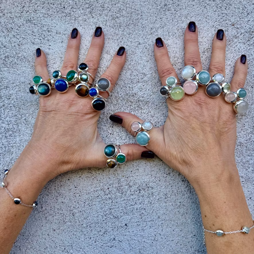 Ring HOLI Big Prehnite