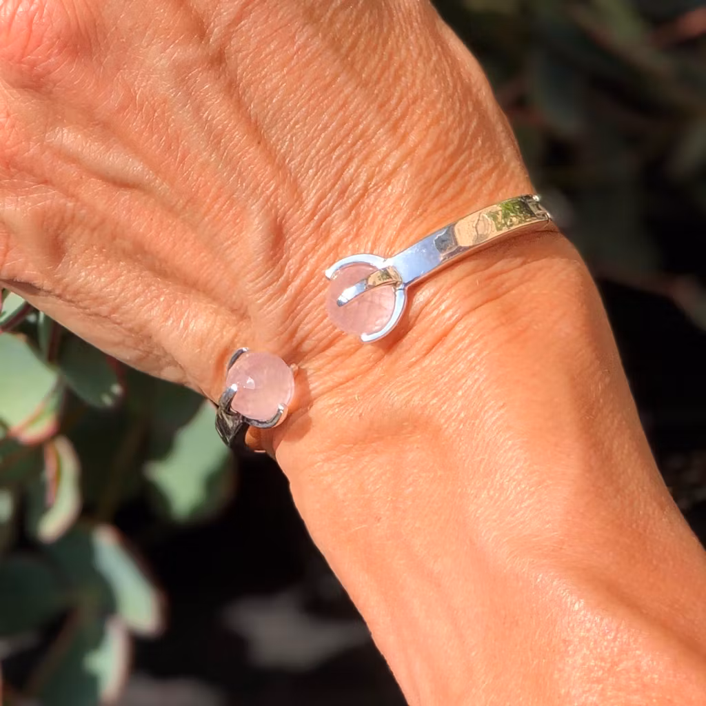 Armband CLAW med Rosenkvarts