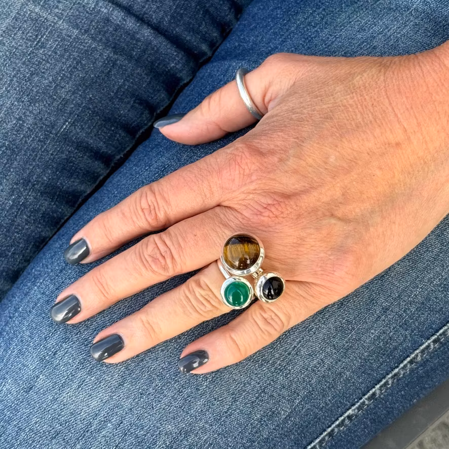 Ring HOLI Liten Grön Onyx