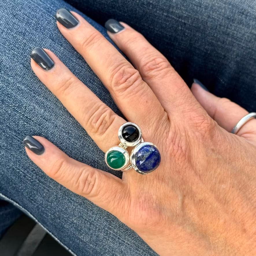 Ring HOLI Liten Grön Onyx