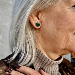 Örhängen/ Studs HOLI Grön Onyx