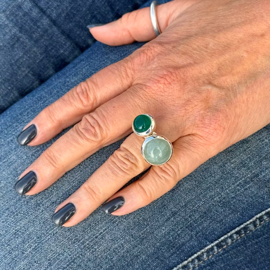 Ring HOLI Liten Grön Onyx