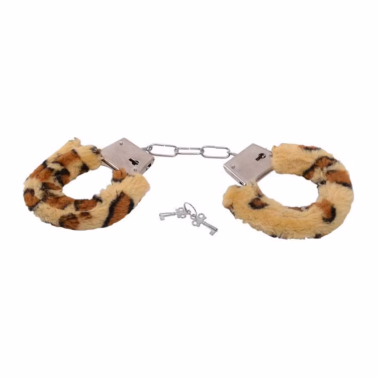 Handbojor med leopardpäls