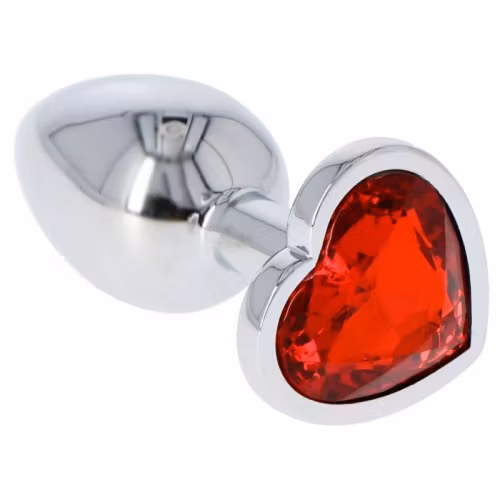 Analplugg i metall med diamant