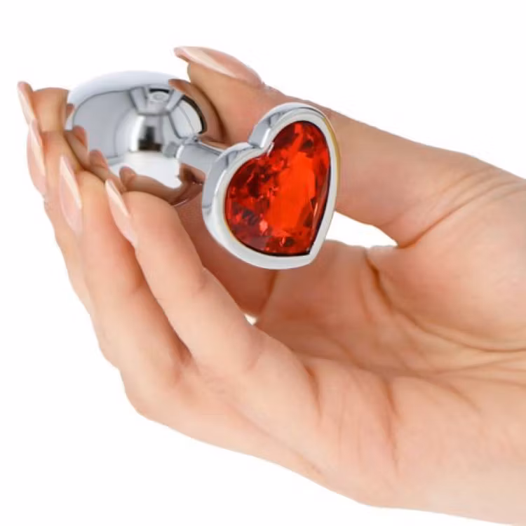 Analplugg i metall med diamant