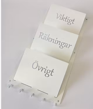 Brevställ med text för väggmontage