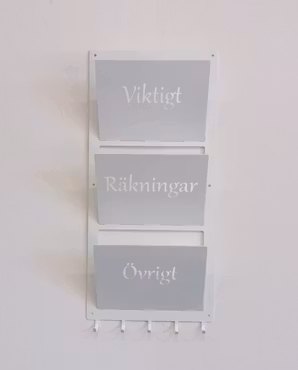 Brevställ med text för väggmontage