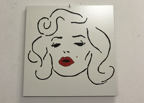 Skylt Marilyn Monroe