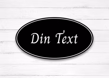 Gårdsskylt för vägg - Oval