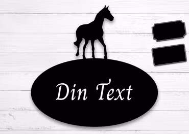 Gårdsskylt för vägg - Häst