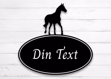 Gårdsskylt för vägg - Häst