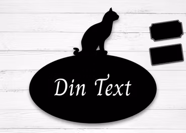 Gårdsskylt för vägg - Katt