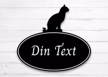 Gårdsskylt för vägg - Katt