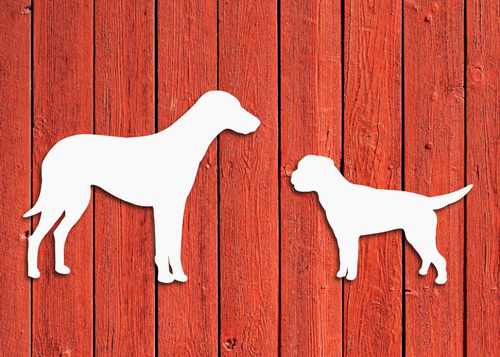 Fasaddekorer Schillerstövare & Borderterrier