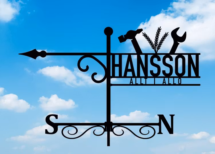 Vindflöjel Smide "HANSSON"