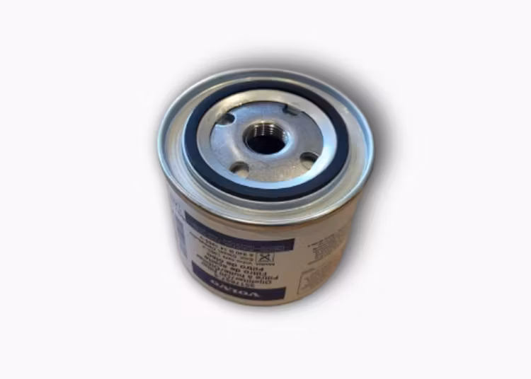Insidan av Volvo original oljefilter.