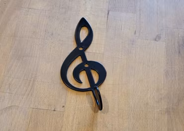 Hängare not (G-klav), svart