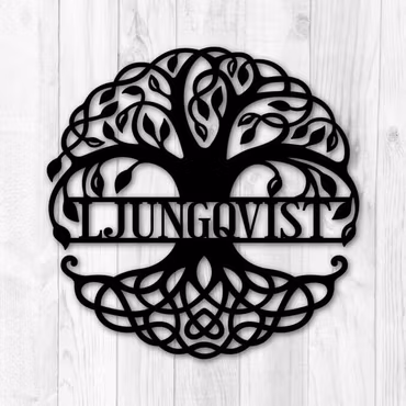 Personlig väggdekor - Livets träd med egen text - "Livligheten"