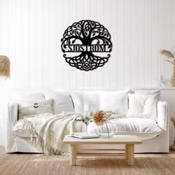 Personlig väggdekor - Livets träd med egen text - "Livligheten"