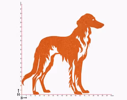 Hundsiluett Borzoi S179