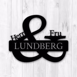 Personlig skylt Mr & Mrs efternamn - "Oändligheten"