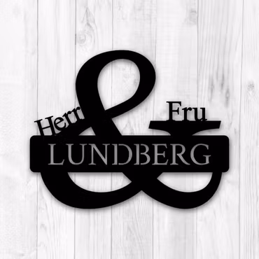 Personlig skylt Mr & Mrs efternamn - "Oändligheten"