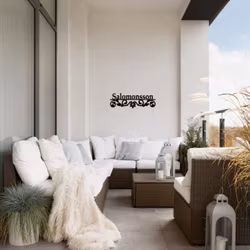 Personlig väggdekor, Skylt med egen text "Bladheten"