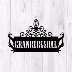 Personlig skylt med utskuren text - "Finheten"