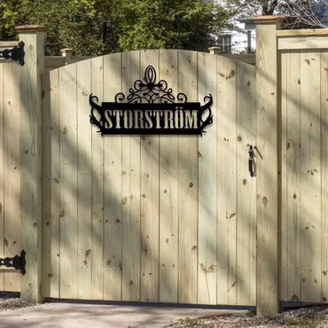 Personlig skylt med utskuren text - "Finheten"