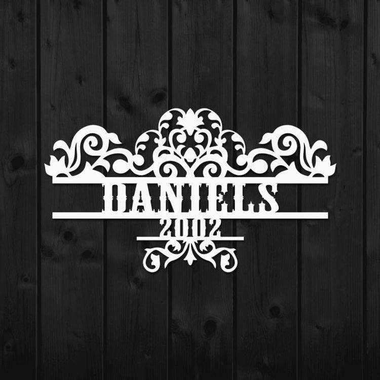 Tuff personlig väggdekor, här med namnet Daniels.