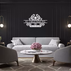 Exklusiv väggdekor med egen text - "Elegantheten"