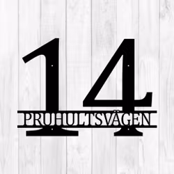 Husskylt PRUHULTSVÄGEN 14 S186