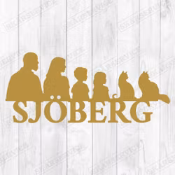 S220 Namnskylt med siluett