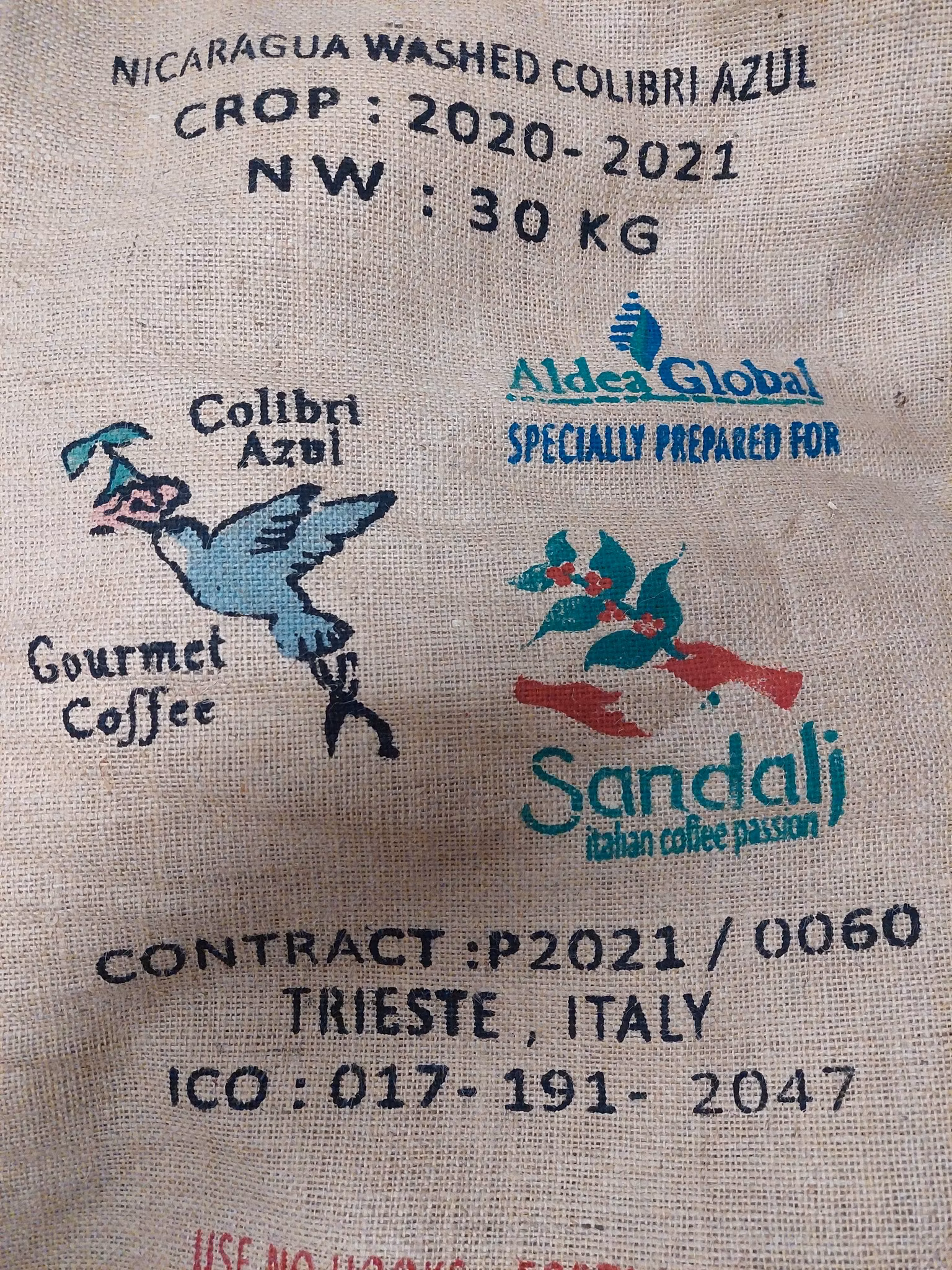 Nicaragua Washed, Finca Colibri Azul, Traceability, 1kg