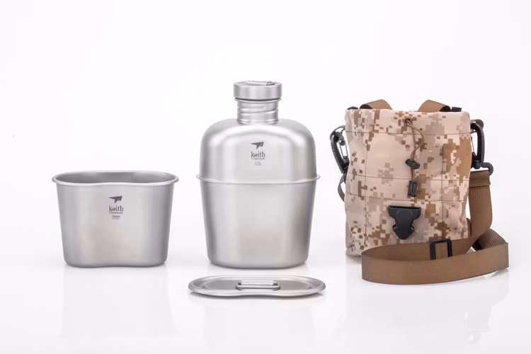 Keith Titanium Flaska/Matkärl Set