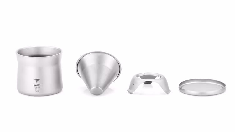 Mini kaffe och tebryggare i titan 220ml