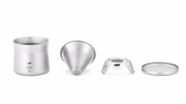 Mini kaffe och tebryggare i titan 220ml