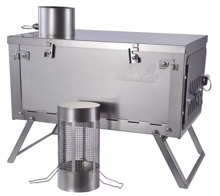 Winnerwell Fastfold Titanium tältkamin - Komplett