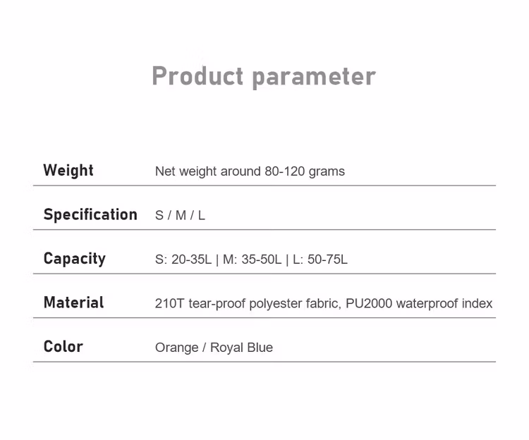 Naturehike 30-75L Raincover, Ryggsäcksskydd