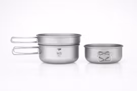 Keith Titanium 3-delat set kastrull, stekpanna och gryta