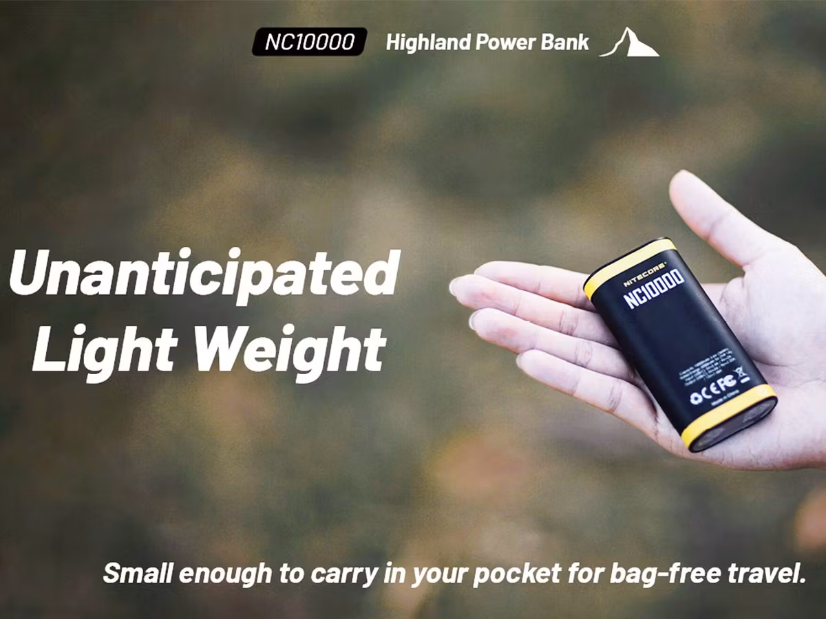 Nitecore NC10000 Ultralätt Kolfiber Powerbank (OBS! Sista Ex. Bruten förpackning)