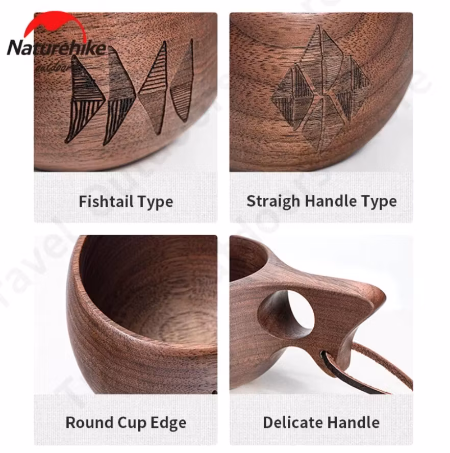 Mörkbrun Valnöt Kåsa